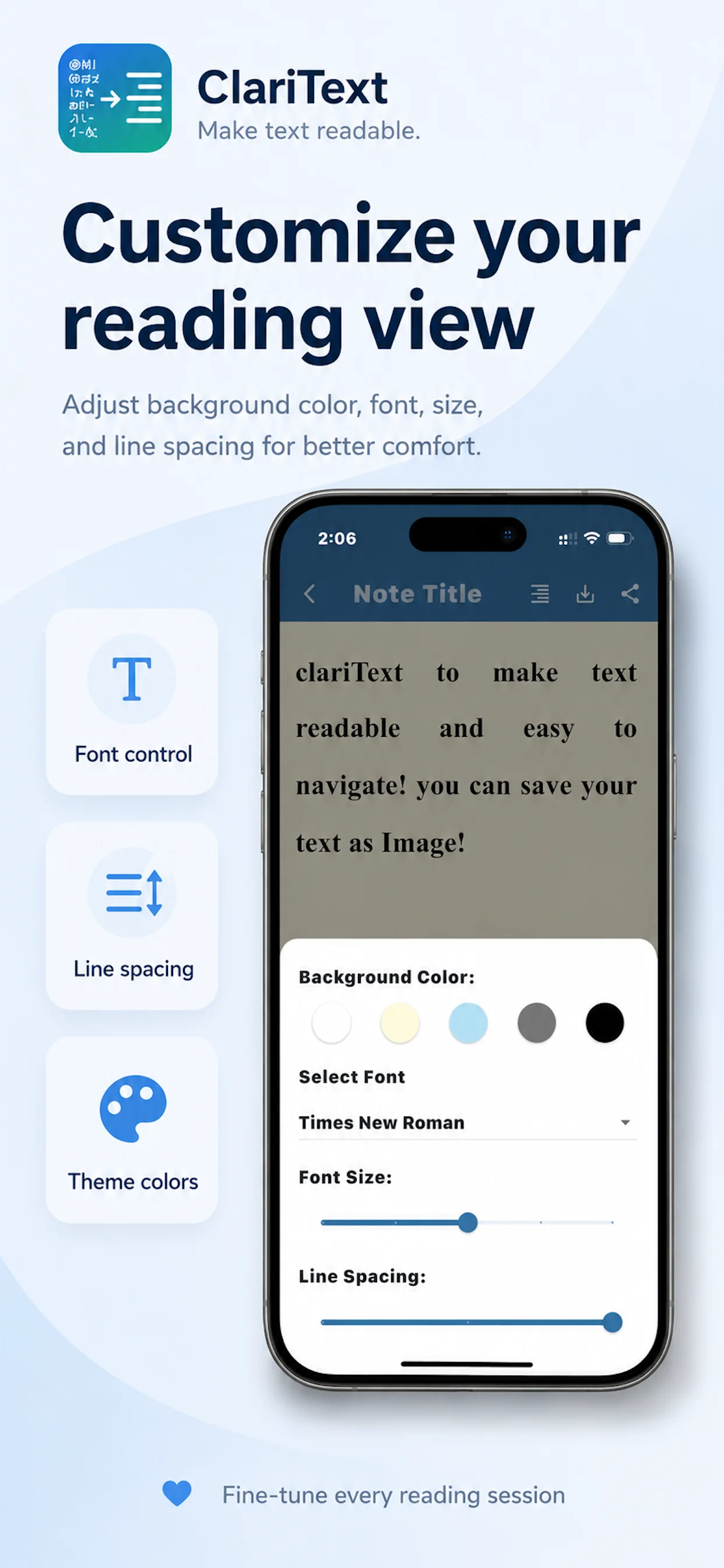 ClariText — Customize your reading view
