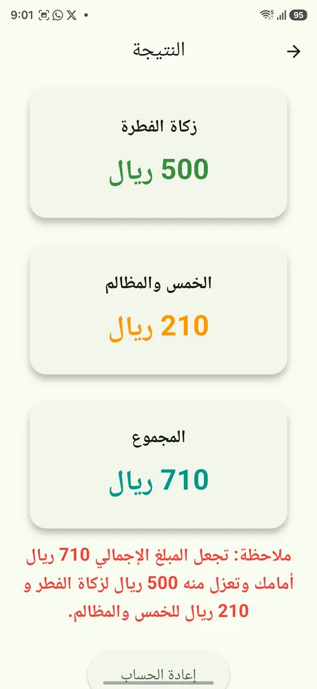 Zakat Al‑Fitr Calculator — Review the estimated result